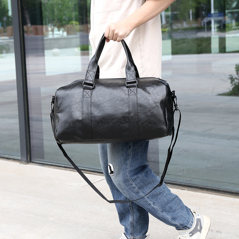 Textured Travel Bag with Shoe Compartment