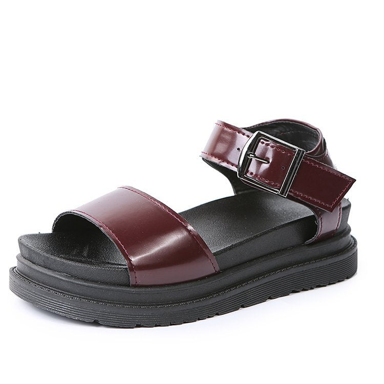 Womens Flat Roman Sandals Thick Hollow Out Sandals