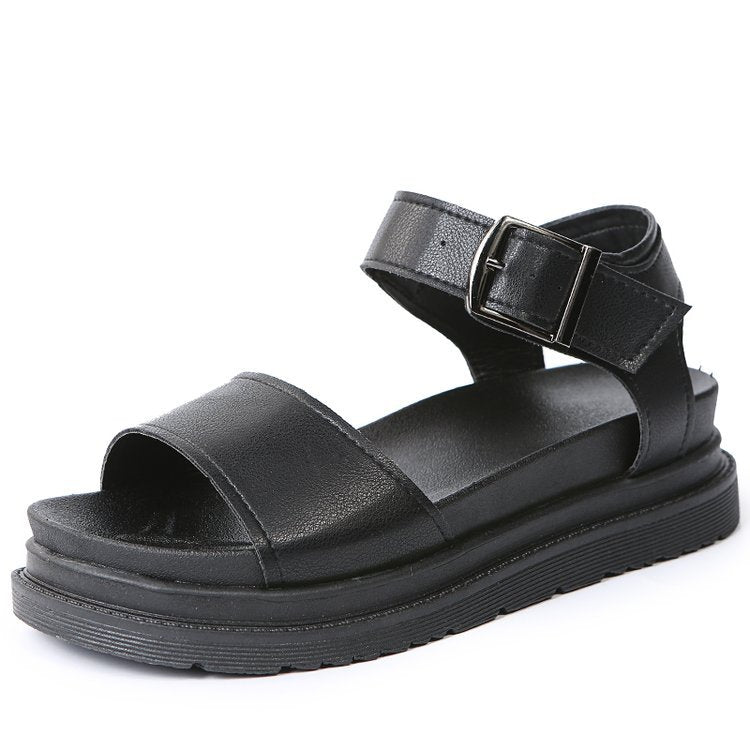 Womens Flat Roman Sandals Thick Hollow Out Sandals
