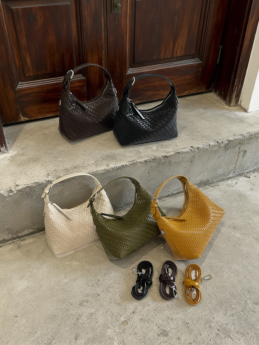 Simple Solid Color Shoulder Bag