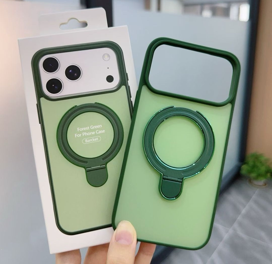 Skin-Like Contrast Color Magnetic Phone Case with Stand