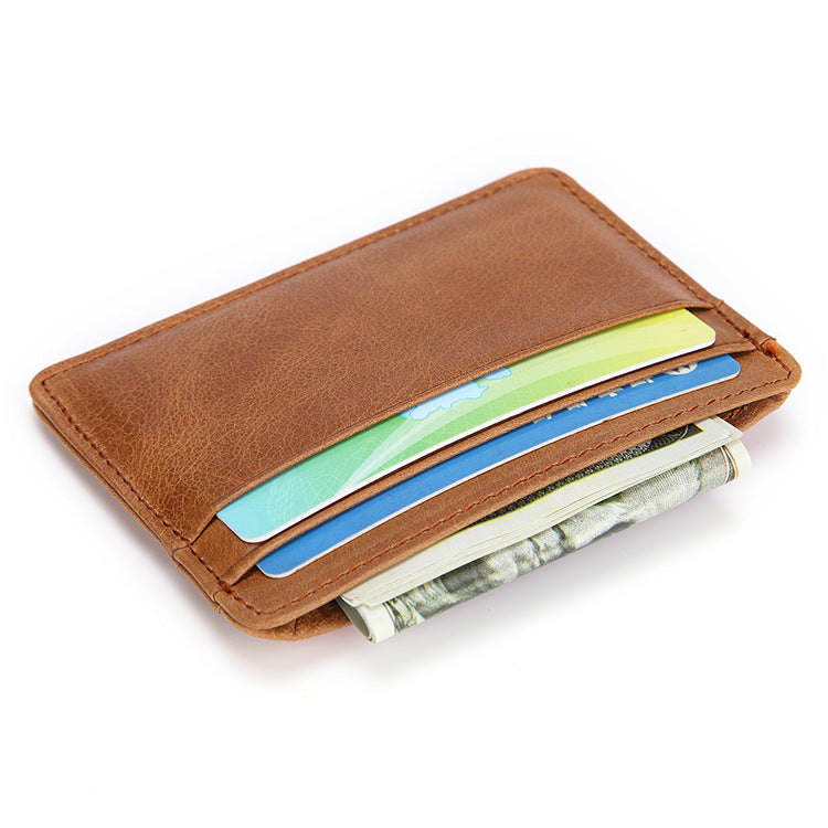 Mens Genuine Leather Wallet Retro Cowhide Card Holder