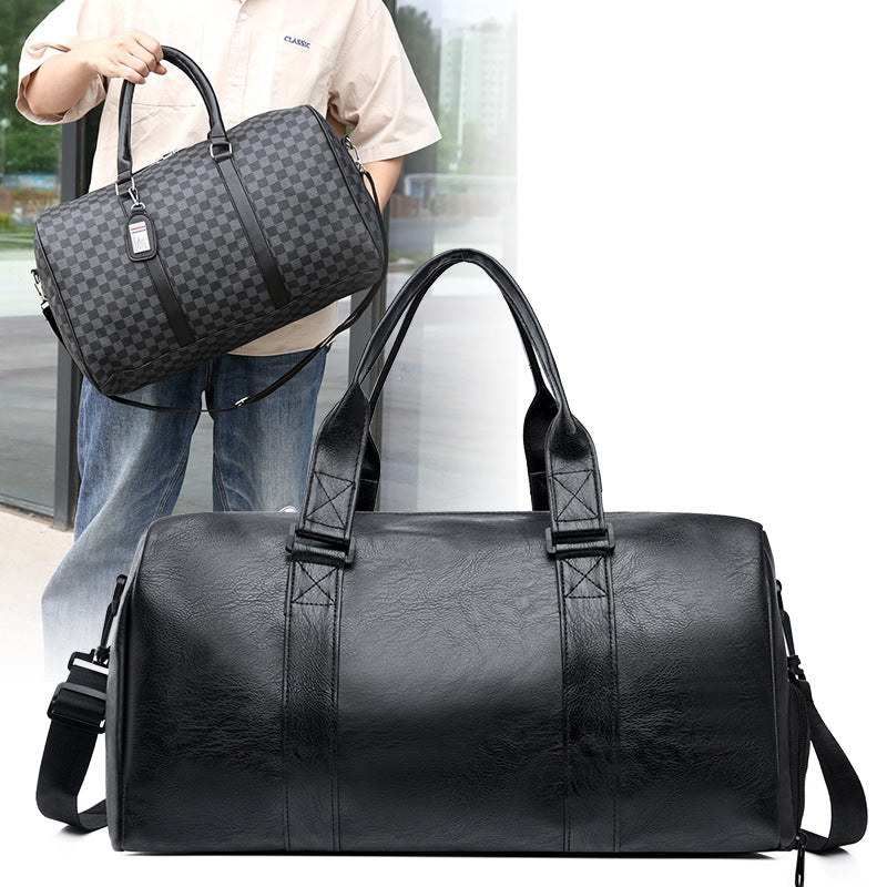 Textured Travel Bag with Shoe Compartment