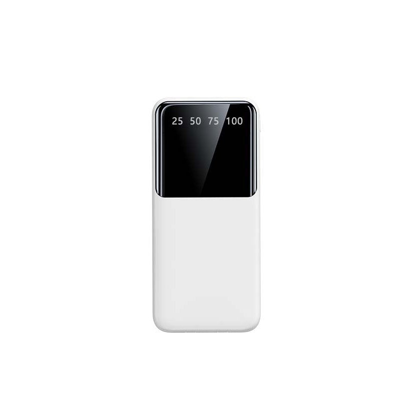 Portable Power Bank with Built-in Cable and Digital Display