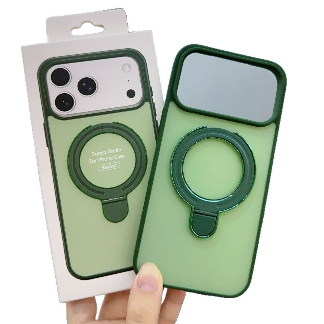 Skin-Like Contrast Color Magnetic Phone Case with Stand