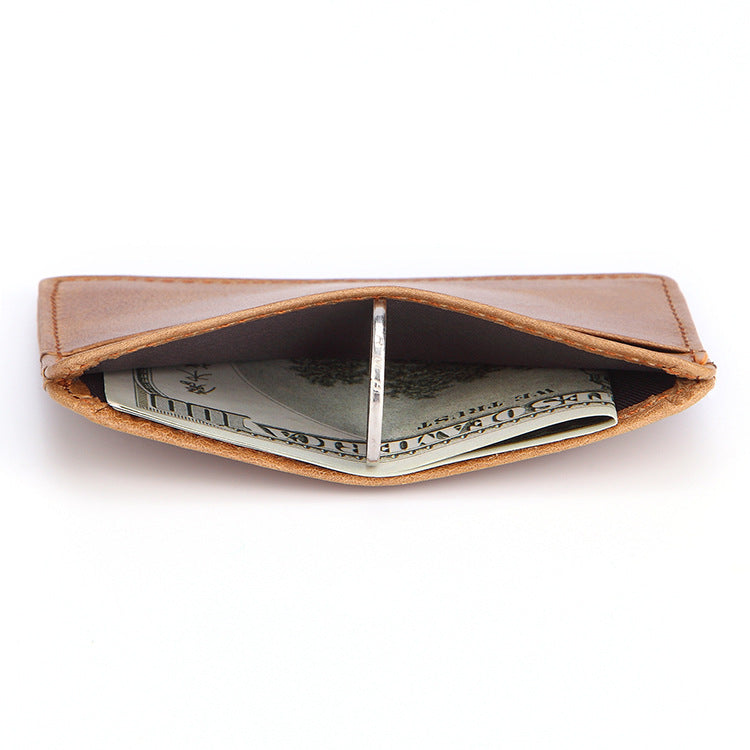 Mens Genuine Leather Wallet Retro Cowhide Card Holder