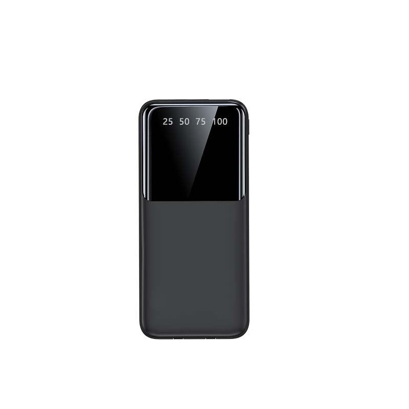 Portable Power Bank with Built-in Cable and Digital Display