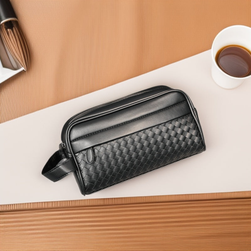 Woven Patchwork Clutch Bag for Men